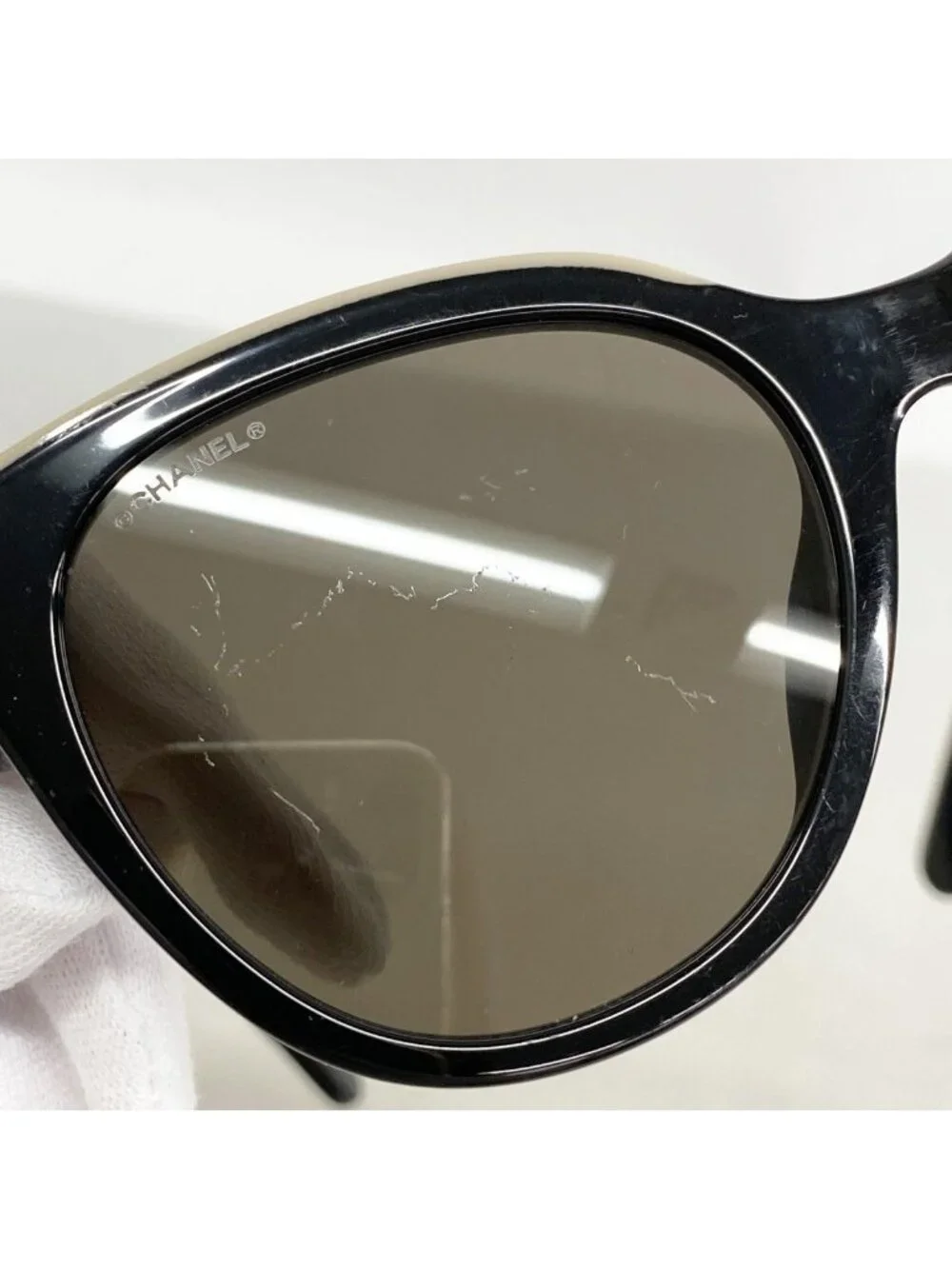 Chanel Sunglasses Acetate Black Silver Eyewear